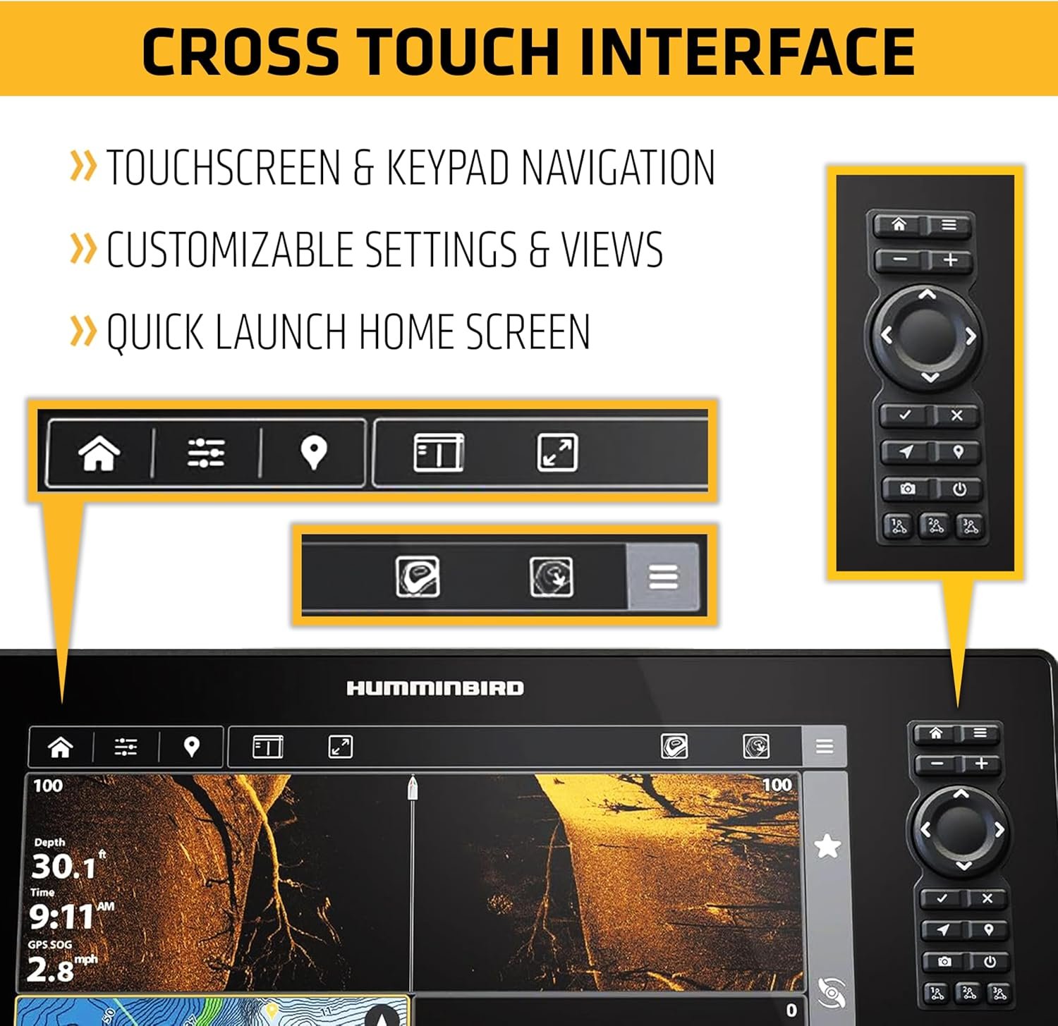 Humminbird XPLORE 12 CHO 412020-1CHO Fish Finder – 12.1in Full HD Display with MEGA Imaging+ & Network Compatibility - Image 3