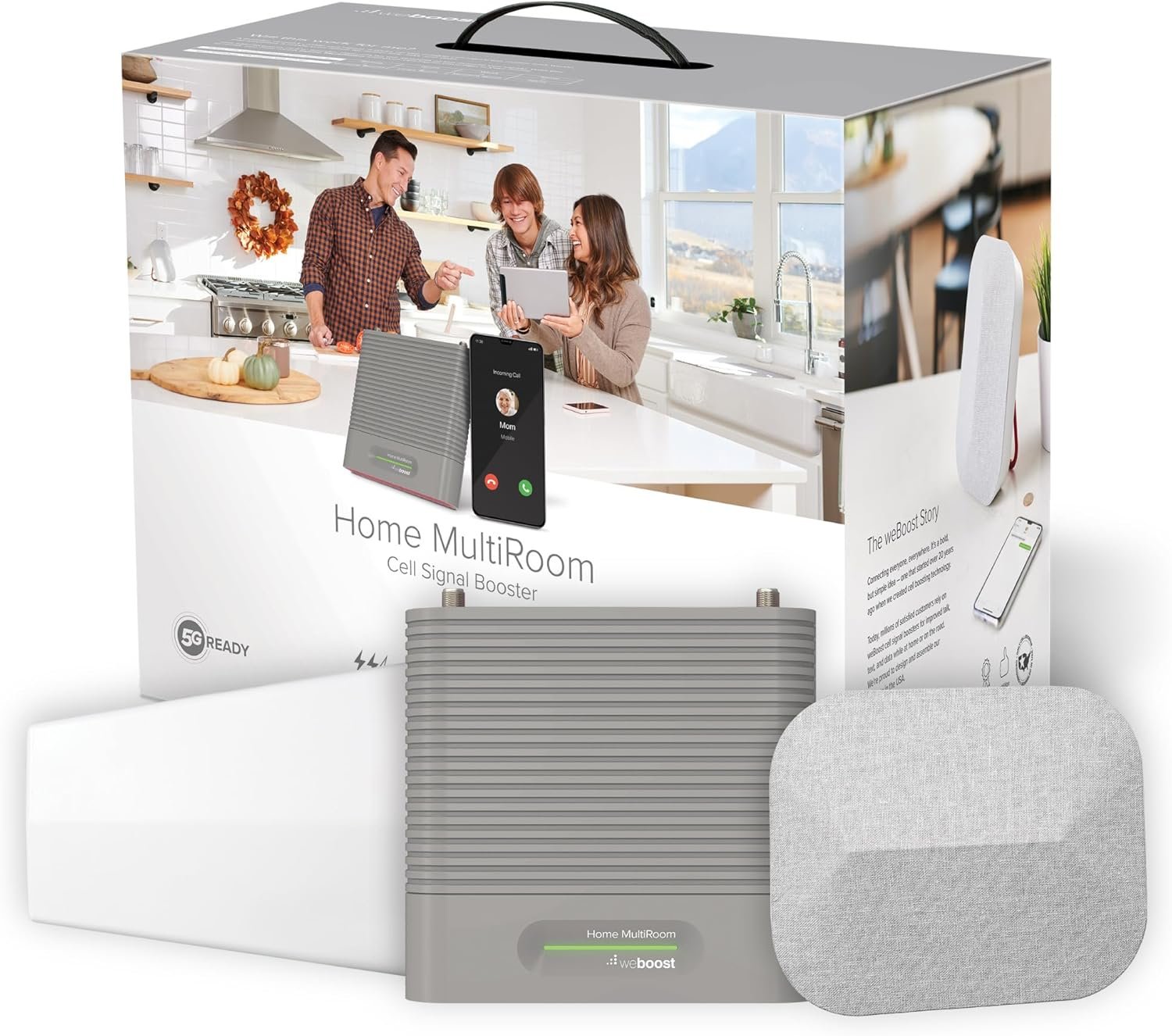 weBoost 470144 Home MultiRoom Cell Signal Booster – 65 dB Gain Residential Coverage for Multiple Rooms