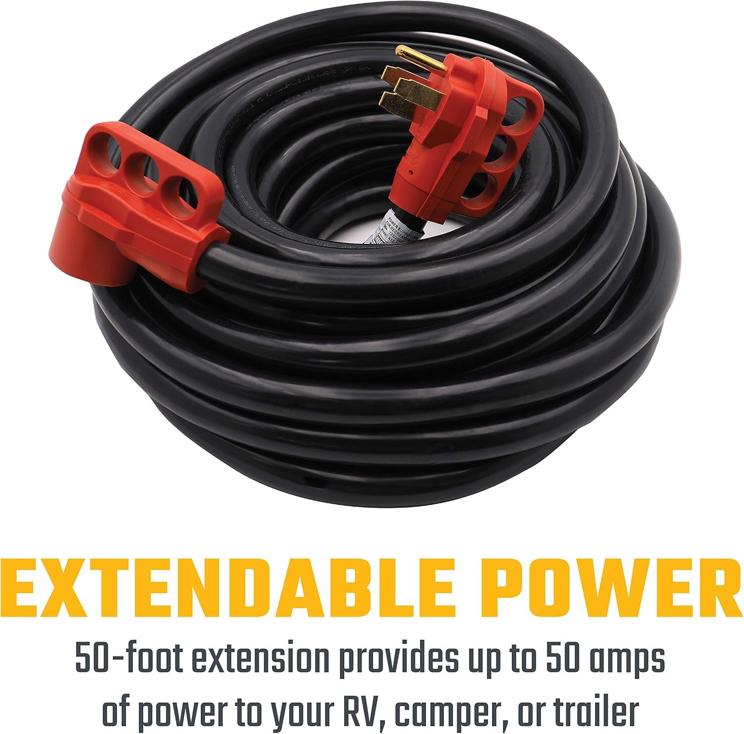 Valterra A105050EH 50 Amp RV Extension Cord – 50 Foot Heavy-Duty Power Cable – Marine-Grade Electrical Connection - Image 4