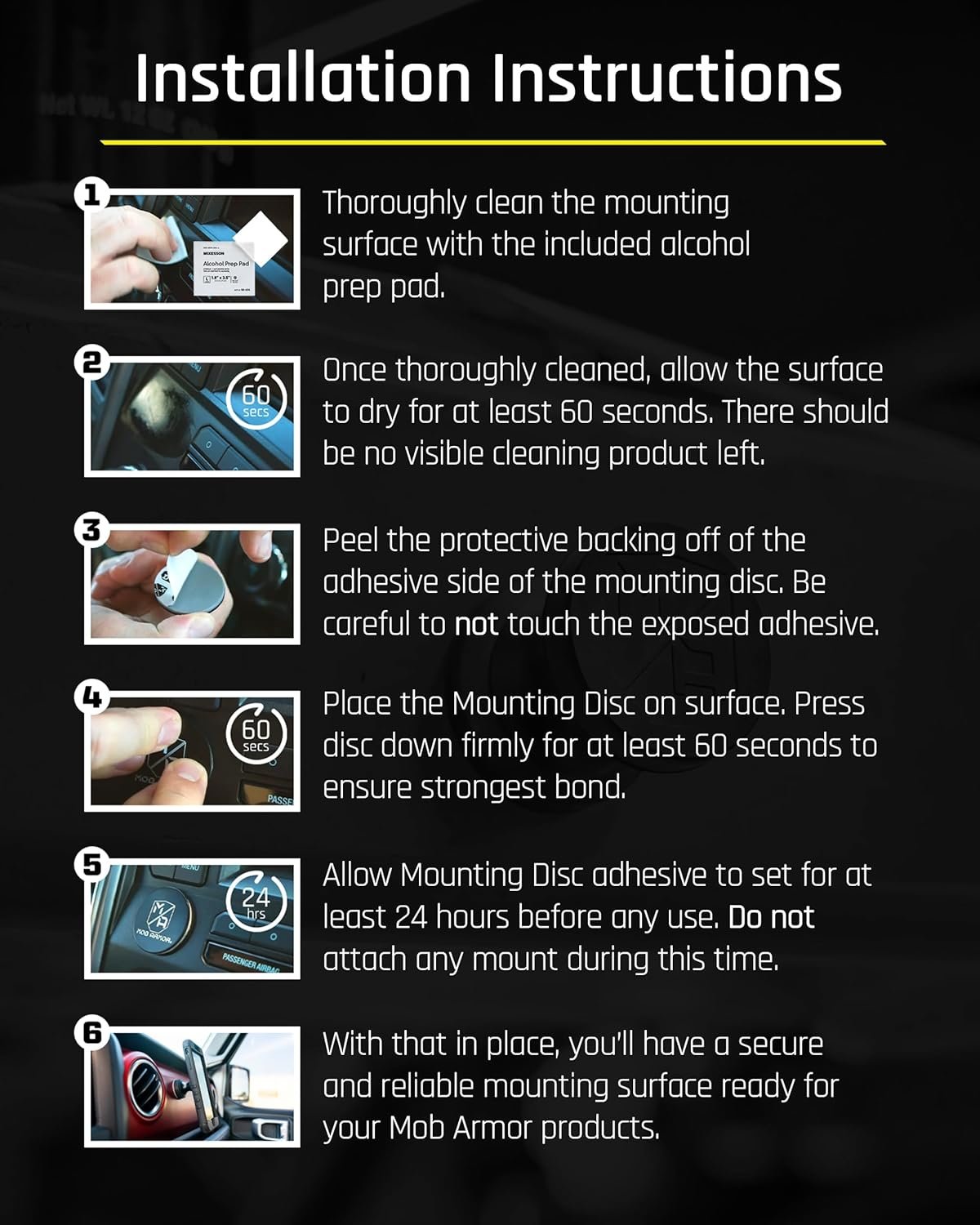 Mob Armor MOBNGOBLK MobNetic Go Magnetic Phone Mount – Compact Rare-Earth Magnet Design with Universal Smartphone Compatibility - Image 4