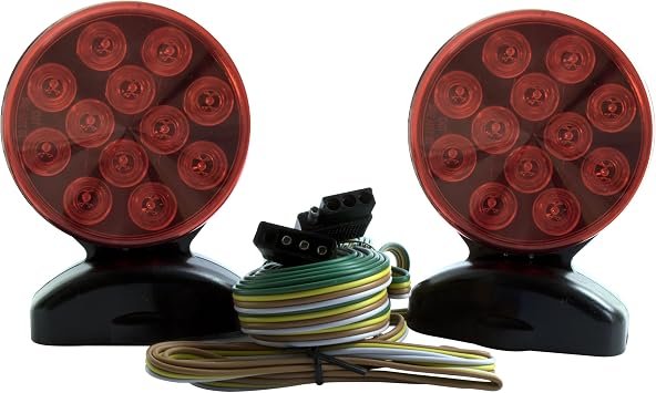 Hopkins C6304 Wireless Tow Light Kit – 2 Magnetic LED Tow Lights with Wireless Operation and Rechargeable Design