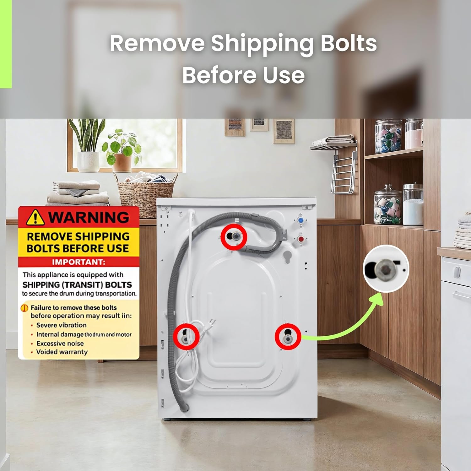 Pinnacle 21835XL Front Load Washer – 18 lb Capacity White Finish with 2.2 Cu Ft Stainless Drum and Sanitize Cycle - Image 6