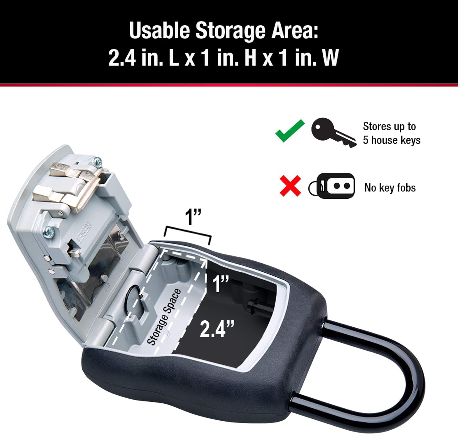 Master Lock 5400D Portable Key Storage Lock Box – Wall Mount Design with Set-Your-Own Combination Access - Image 7
