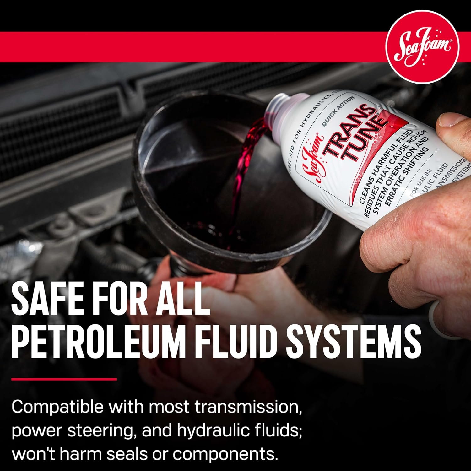 Sea Foam TT16 Trans Tune – 16oz Transmission and Hydraulic System Cleaner for Automatic Transmissions and Power Steering Systems - Image 2