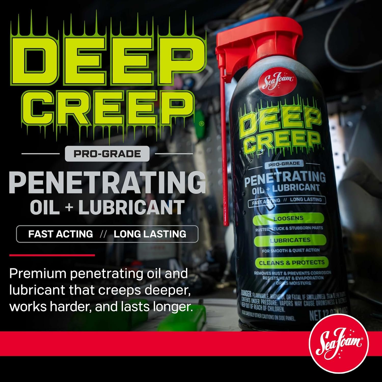 Sea Foam DC14 Deep Creep – 12oz Penetrating Oil with Lubricating and Rust-Loosening Aerosol Formula - Image 2