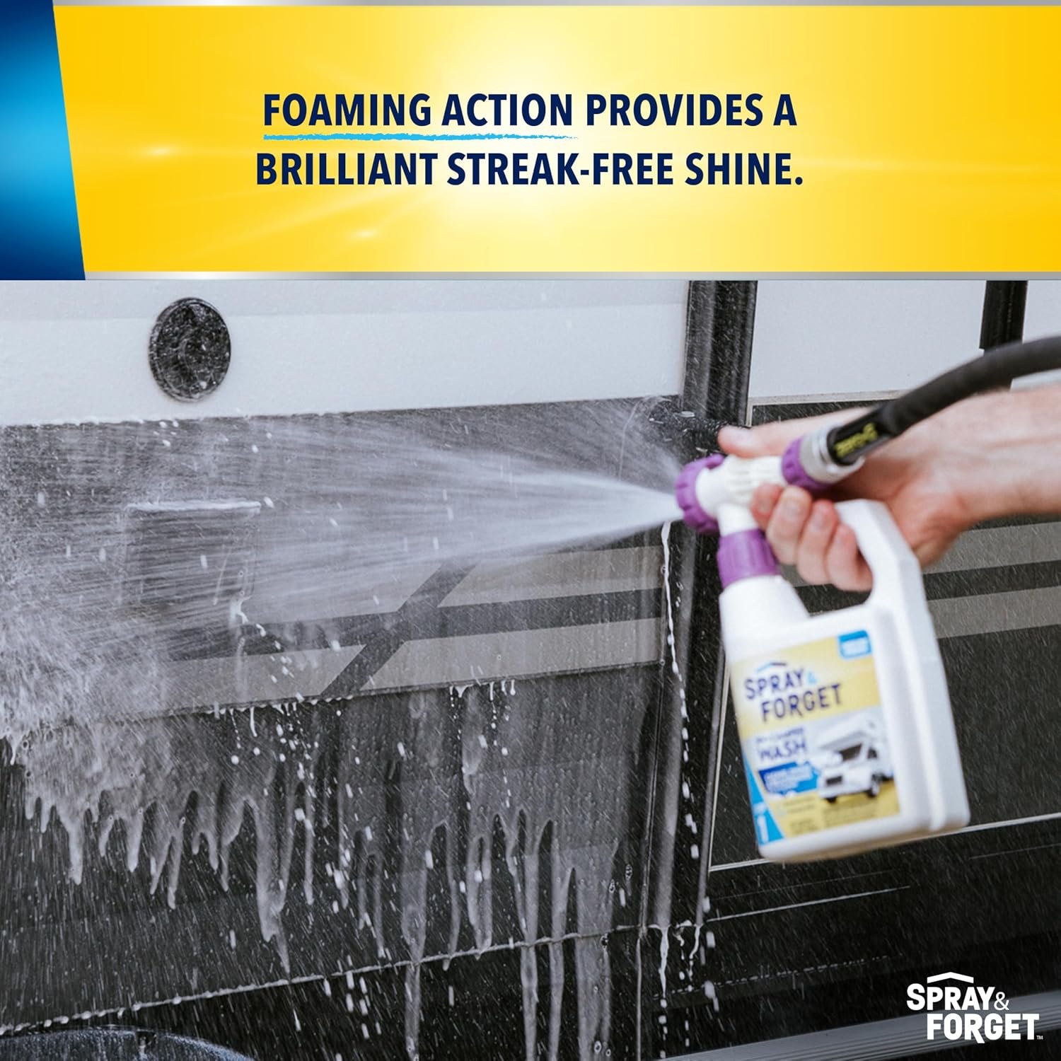 Star brite SFRVCHEQ04 RV Cleaner with Hose End Spray – Exterior Wash Formula for RV and Camper Maintenance - Image 4