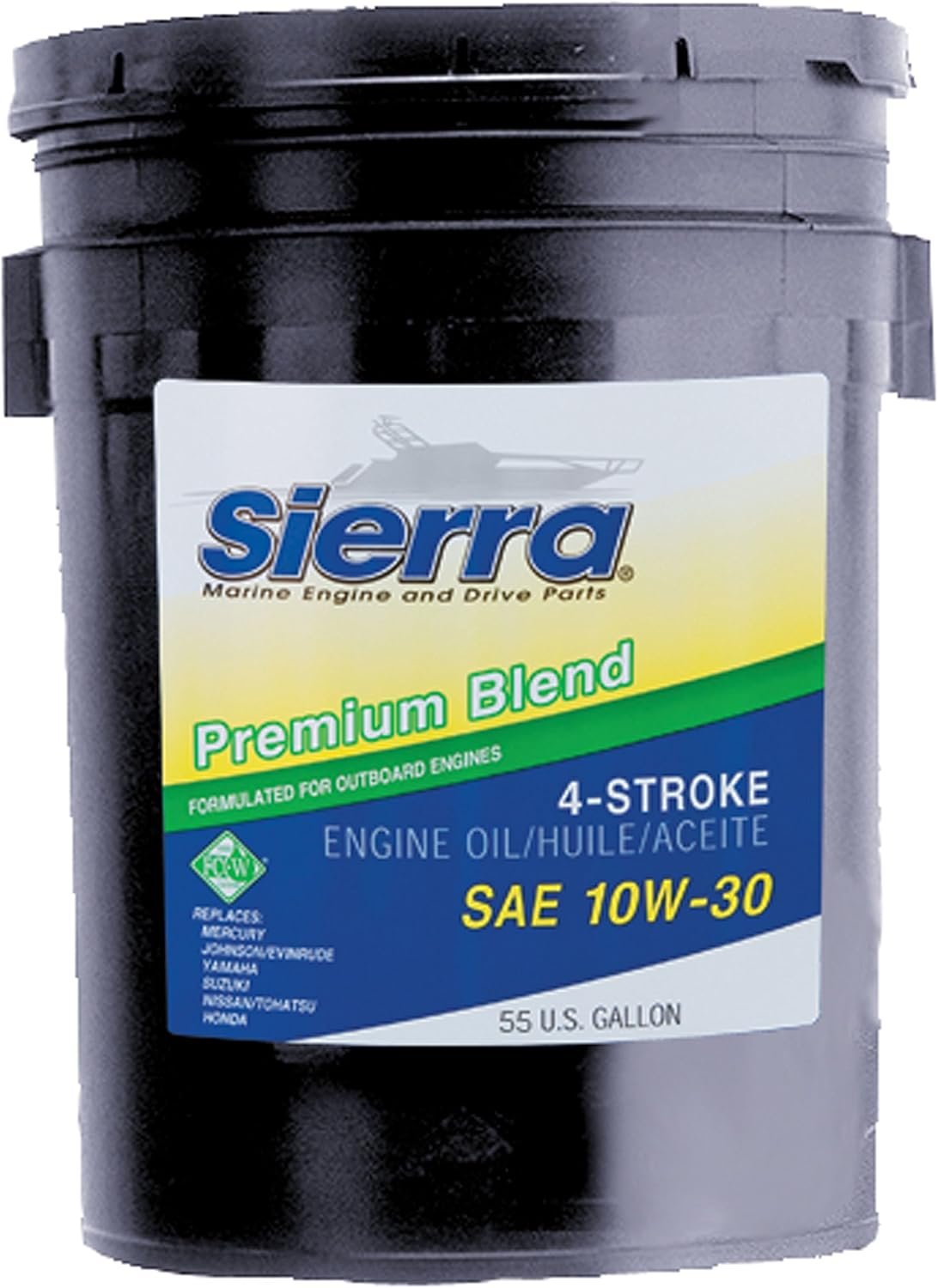 Sierra Marine 18-9440-7 Synthetic Blend 25W-40 Marine Engine Oil – 55 Gallon Drum, NMMA FC-W Certified Formula - Image 2