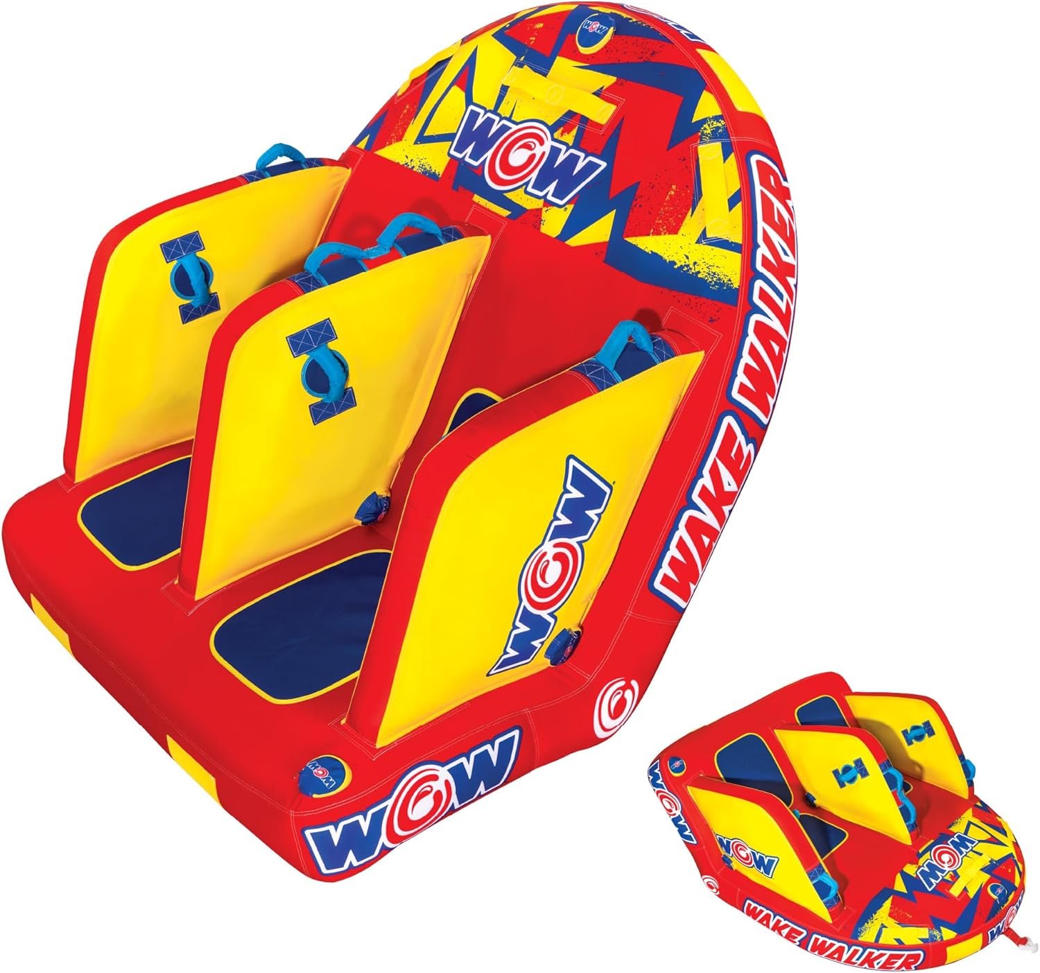 WOW Sports 23WTO4770 Wake Walker 2 Person Towable – Secure Cockpit Seating with Reinforced Tow System