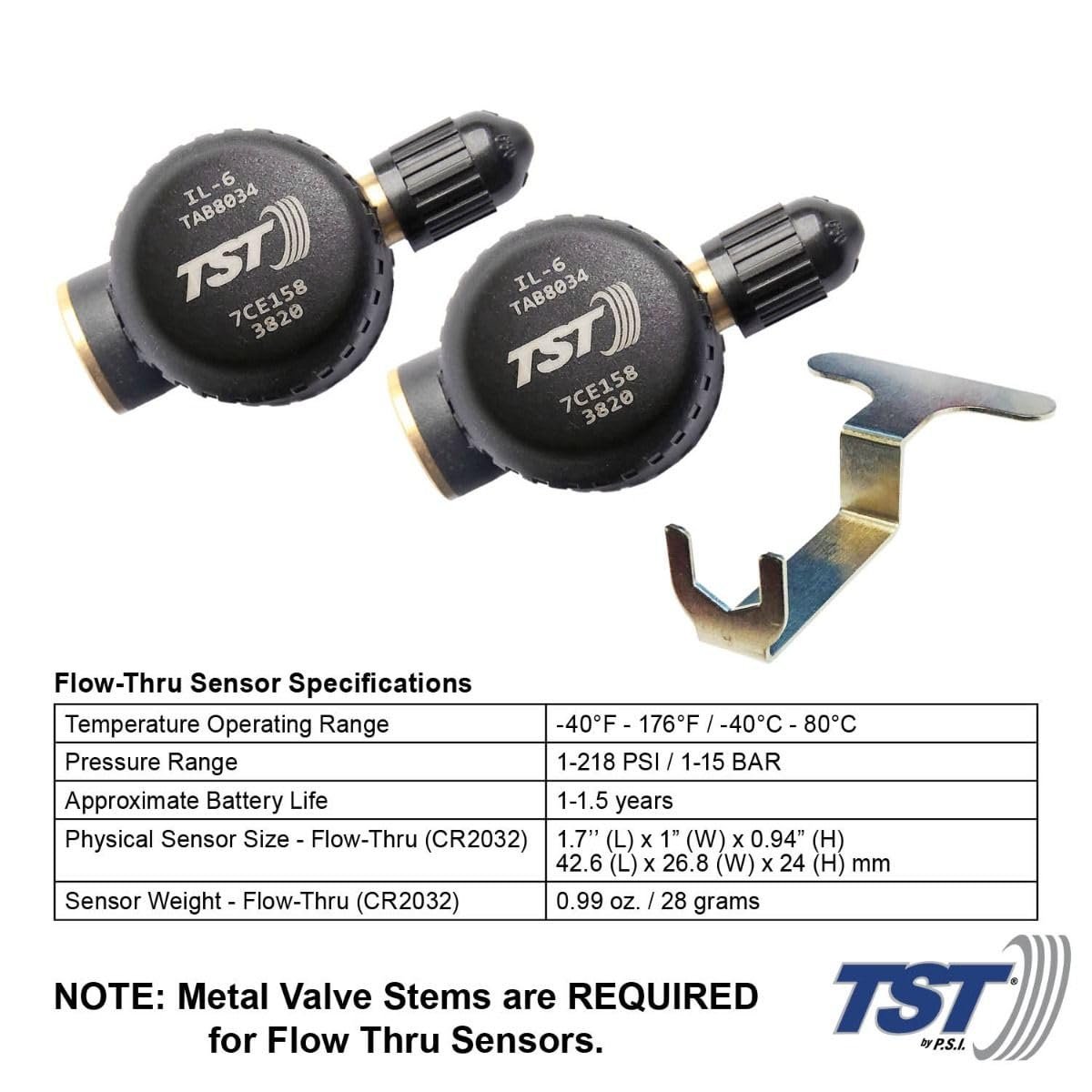 Truck System Technologies TST507FTS2 Flow-Through TPMS Sensors – Two Replacement Sensors with Replaceable Battery Design - Image 2