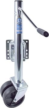 Dutton-Lainson 22580 Marine Swivel Tongue Jack – 1500 lb Capacity with Dual 6in Poly Wheels and TUFFPLATE Finish