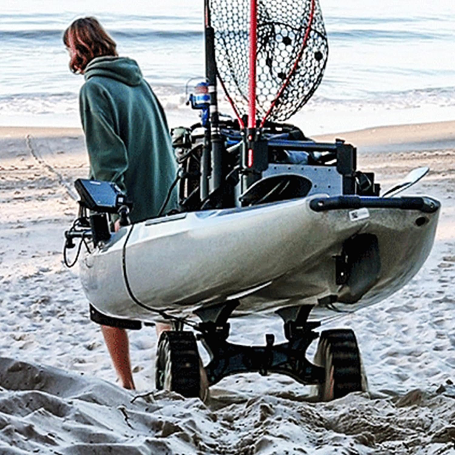RAILBLAZA 50001471 C-TUG R with SandTrakz Wheels – 176 lb Kayak Cart for Soft Sand Transport - Image 3