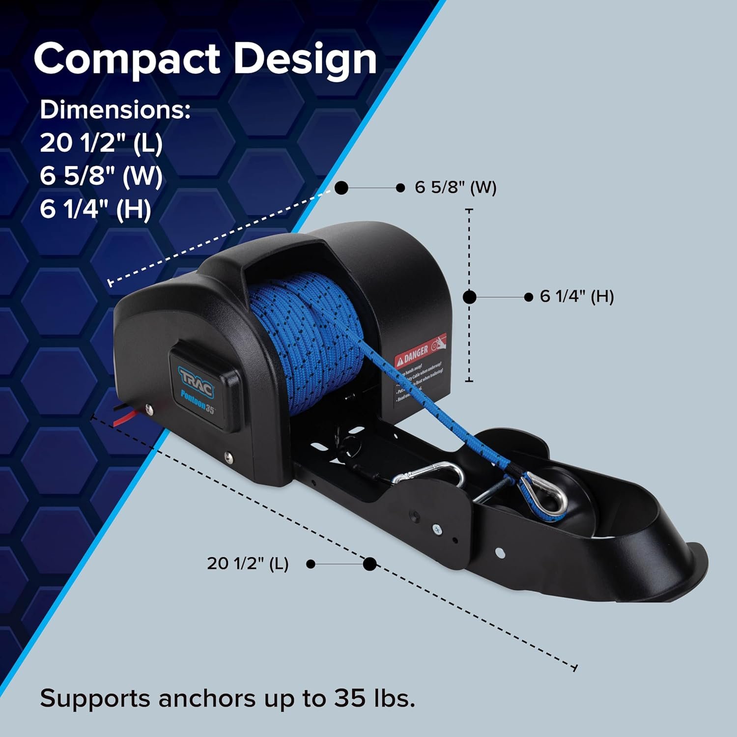 Camco Marine 69003 Pontoon 35-G3 Anchor Winch – Automatic Pontoon Boat Anchor System - Image 5