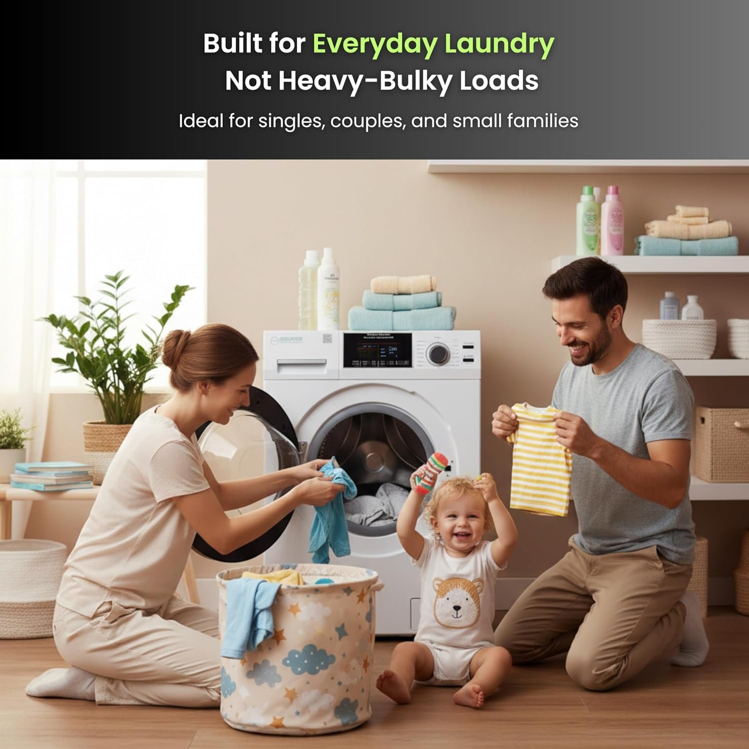 Pinnacle 215500W Super Combo Washer Dryer – 18 lb Wash Capacity, 13 lb Dry Capacity, 1.9 Cu Ft Drum, White Finish - Image 3