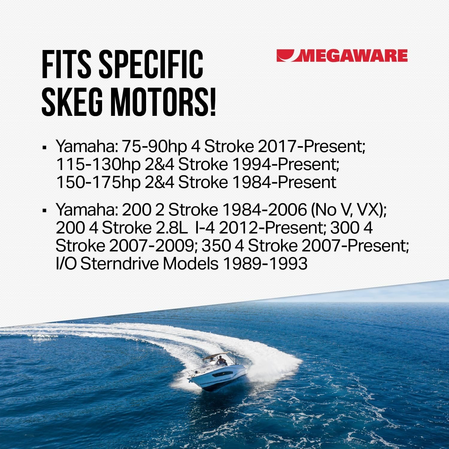 Megaware SkegPro 2663 Skeg Guard – Mirror-Finish Stainless Steel Outboard Skeg Protector with Drain Hole Design - Image 2