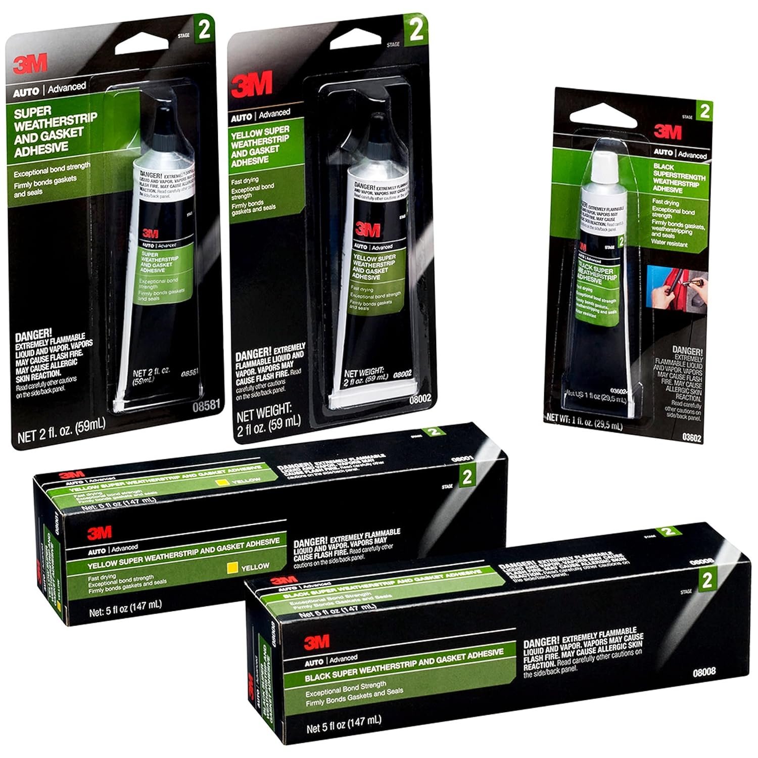 3M 8001 Super Weatherstrip Adhesive Black – 5 fl oz Professional Adhesive for Rubber Seals & Automotive Gaskets - Image 4
