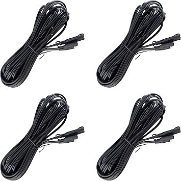 Battery Tender 081014812B DC Extension Cable – 12.5 ft Length, Quick-Disconnect SAE Connector, Black Jacket