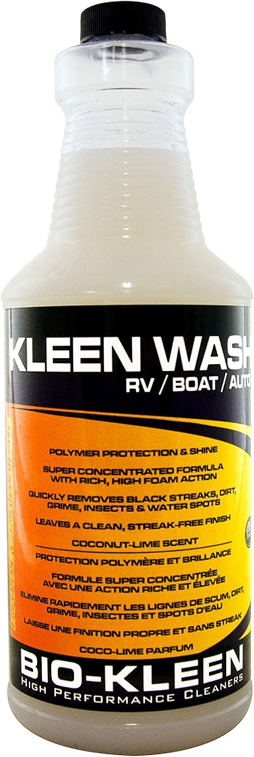 Bio-Kleen M02509 Kleen Wash – 1 Gallon Concentrated RV and Marine Exterior Wash Cleaner