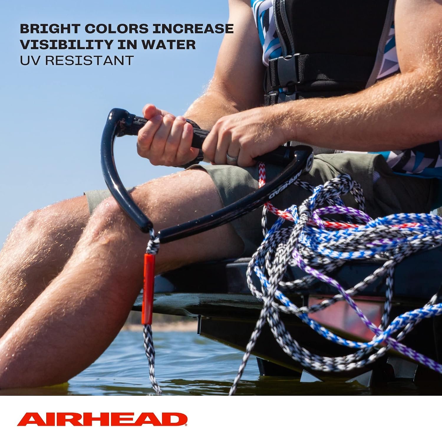 Airhead AHSR4 Water Ski Rope – 75 ft 4-Section Tow Rope with Adjustable Length Configuration - Image 4