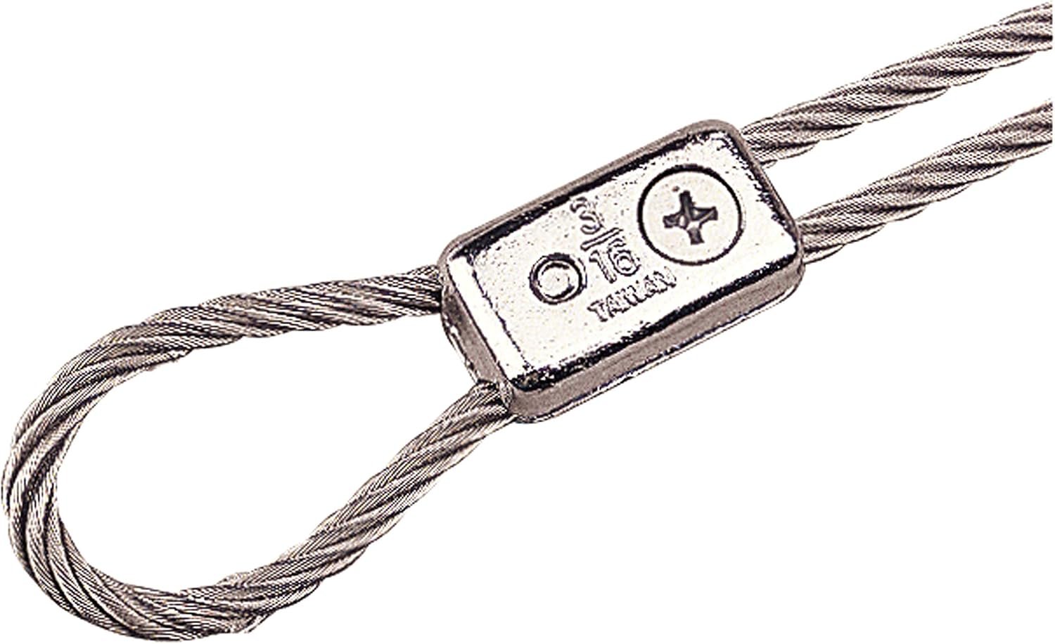 Sea-Dog 91852 Chrome Plated Zinc Cable Clamp – 3/16in Wire Rope Clamp for Marine and Utility Rigging