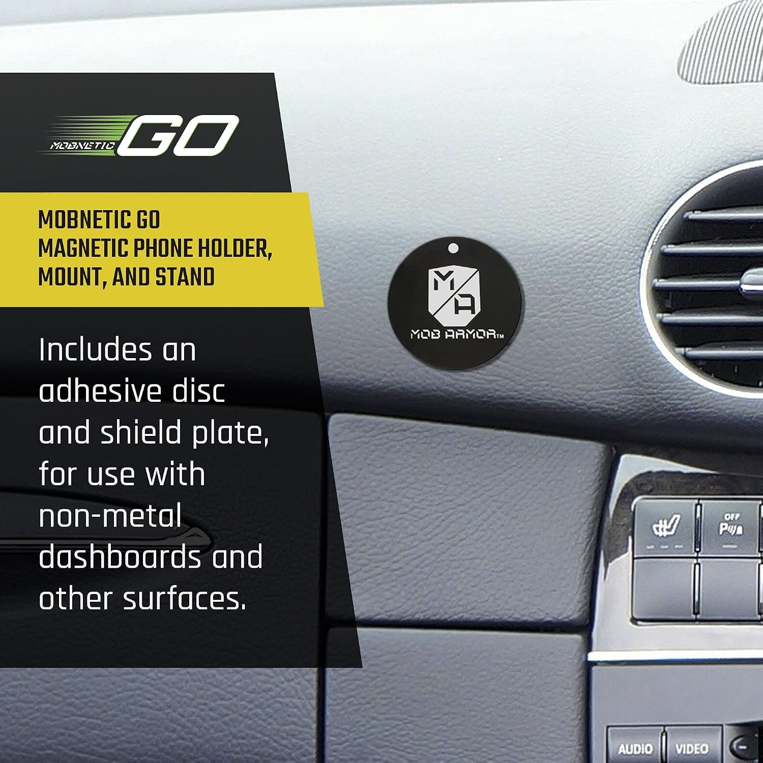 Mob Armor MOBNGOBLK MobNetic Go Magnetic Phone Mount – Compact Rare-Earth Magnet Design with Universal Smartphone Compatibility - Image 7