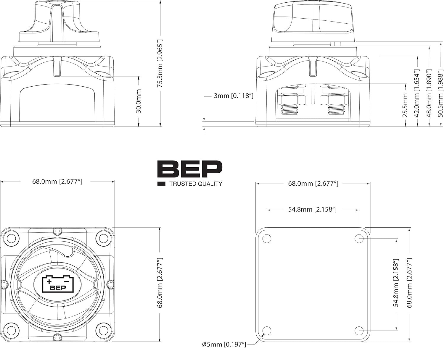 BEP 701 On/Off Battery Switch – Marine Battery Disconnect Switch for Electrical System Protection - Image 4
