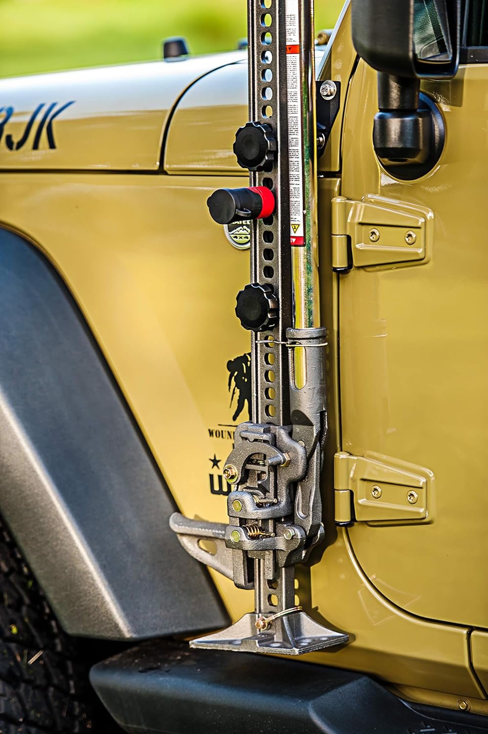 BOLT 7028648 J-Mount Driver Side Hi-Lift Jack Mount – Black Steel Jeep TJ & JK Recovery Jack Carrier - Image 5