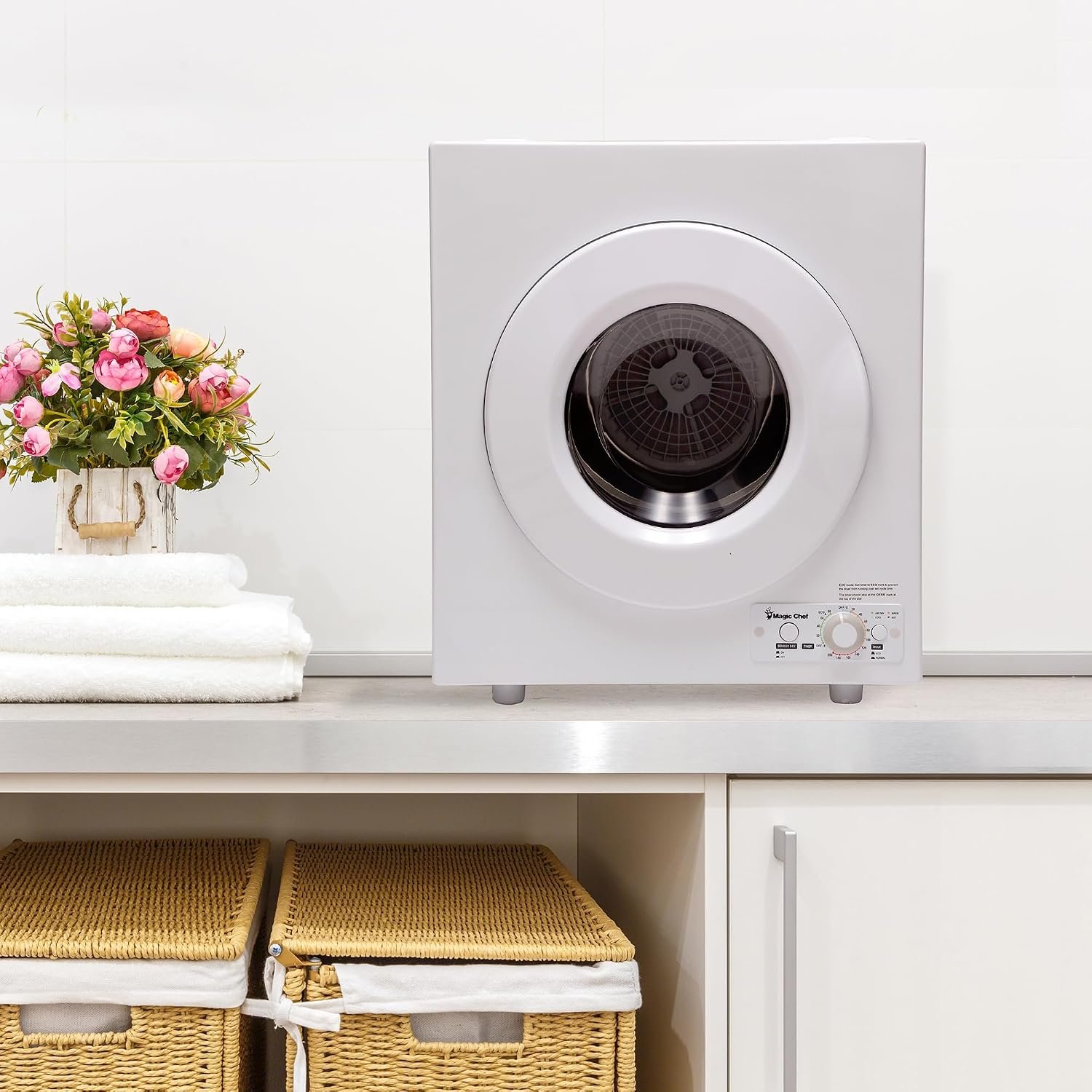 Magic Chef MCSDRY1S Compact Electric Dryer – 2.6 Cu Ft Capacity – 120V Operation – Portable Laundry Solution - Image 6