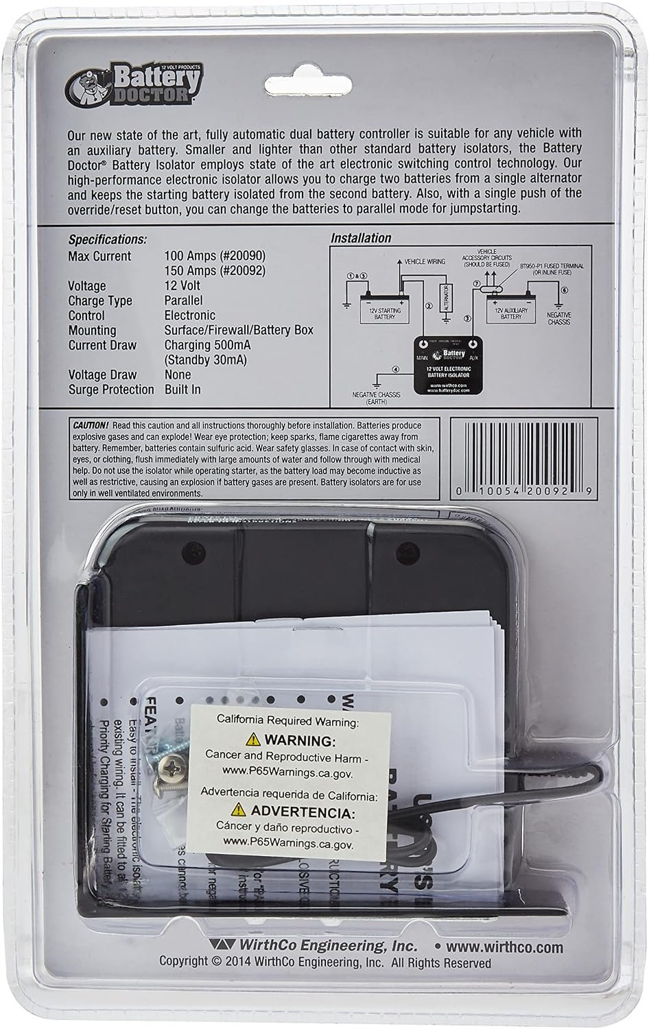 WirthCo 20092 Battery Isolator – Multi-Battery Charging Management System for Automotive, RV, and Marine Electrical Applications - Image 2
