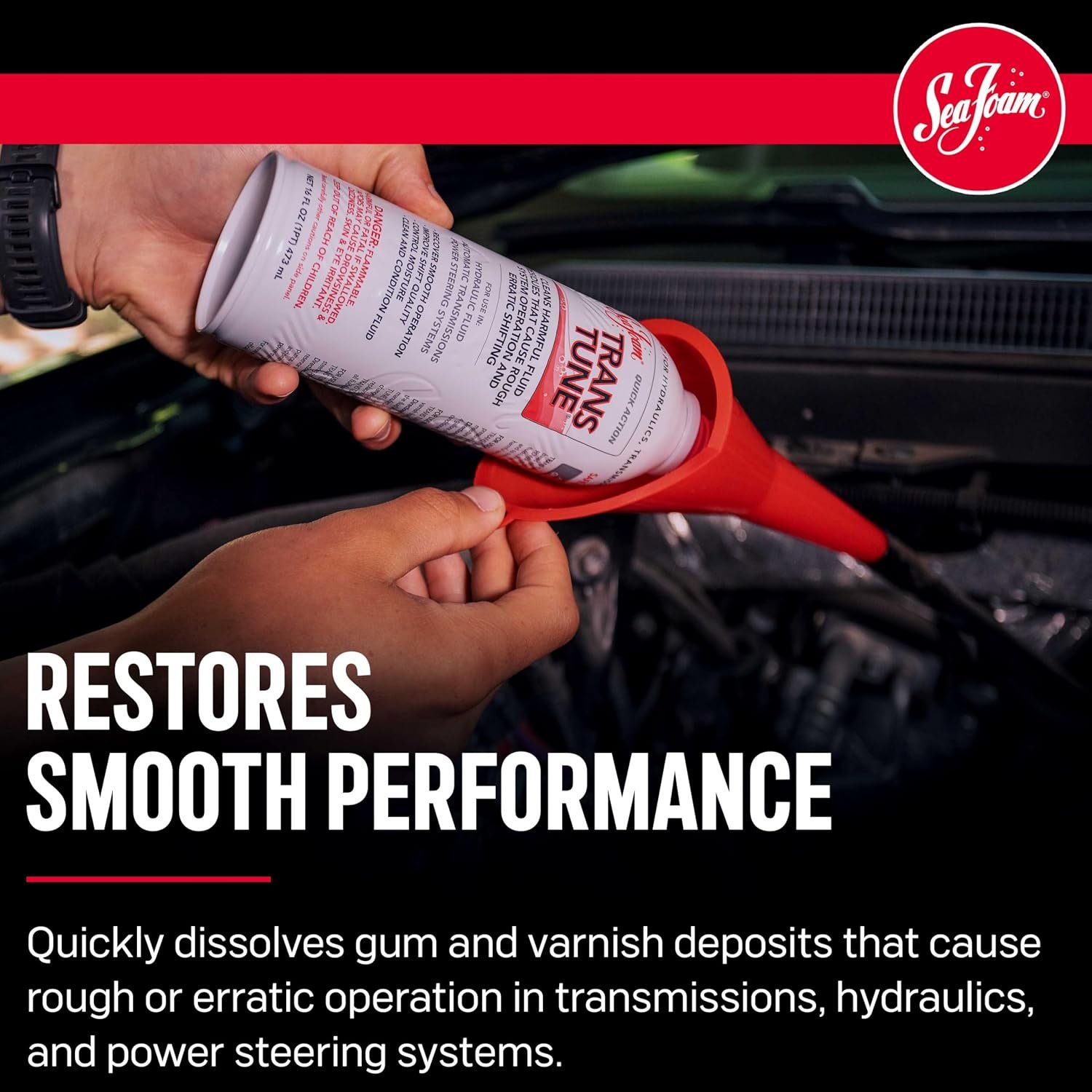 Sea Foam TT16 Trans Tune – 16oz Transmission and Hydraulic System Cleaner for Automatic Transmissions and Power Steering Systems - Image 3