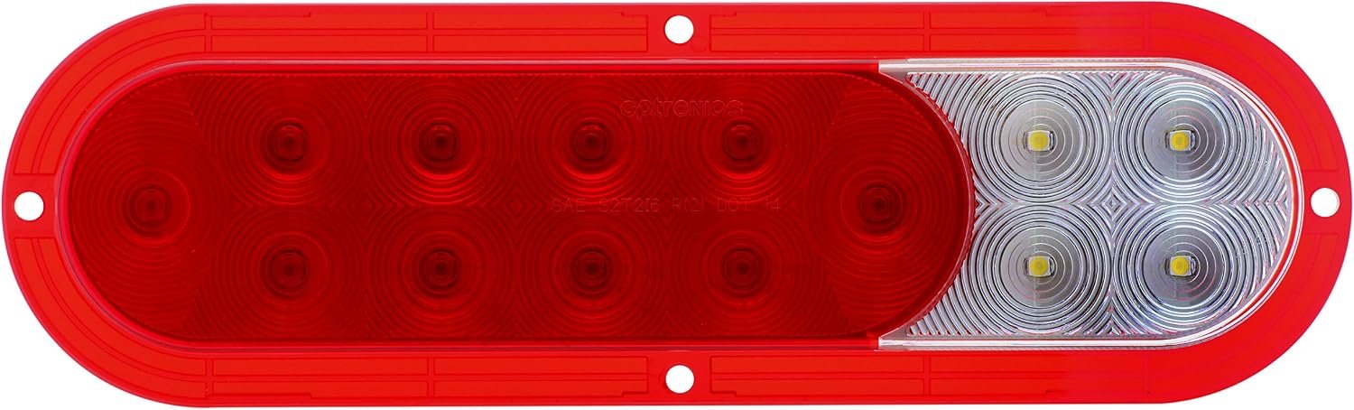 Optronics STL68RBP LED Stop Turn Tail Light – Red Surface-Mount Trailer Light with Built-In Reflex Reflector and Polycarbonate Lens - Image 3