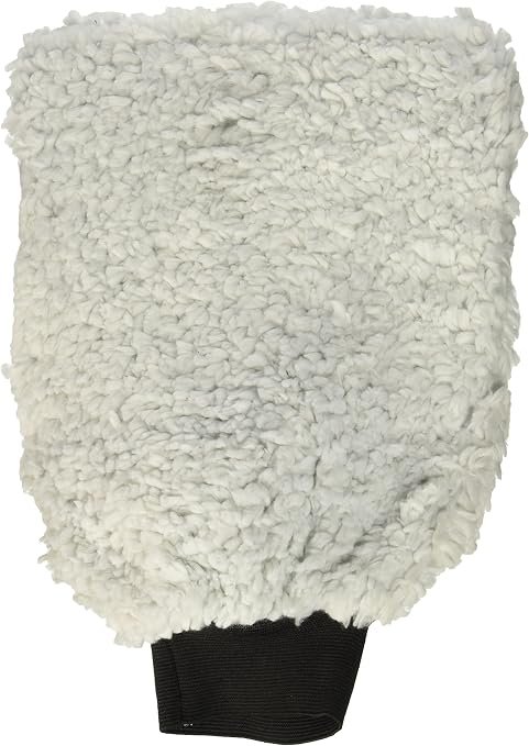 Carrand 40304 Chenille 2-in-1 Wash Mitt – Deep Pile Chenille Microfiber Mitt with Scrub Netting and Elastic Cuff