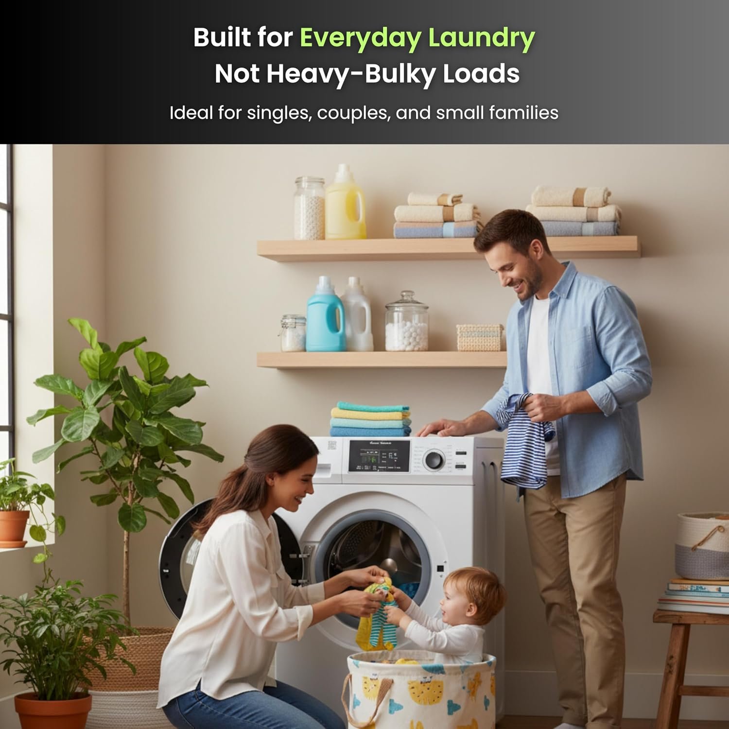 Pinnacle 21835XL Front Load Washer – 18 lb Capacity White Finish with 2.2 Cu Ft Stainless Drum and Sanitize Cycle - Image 5