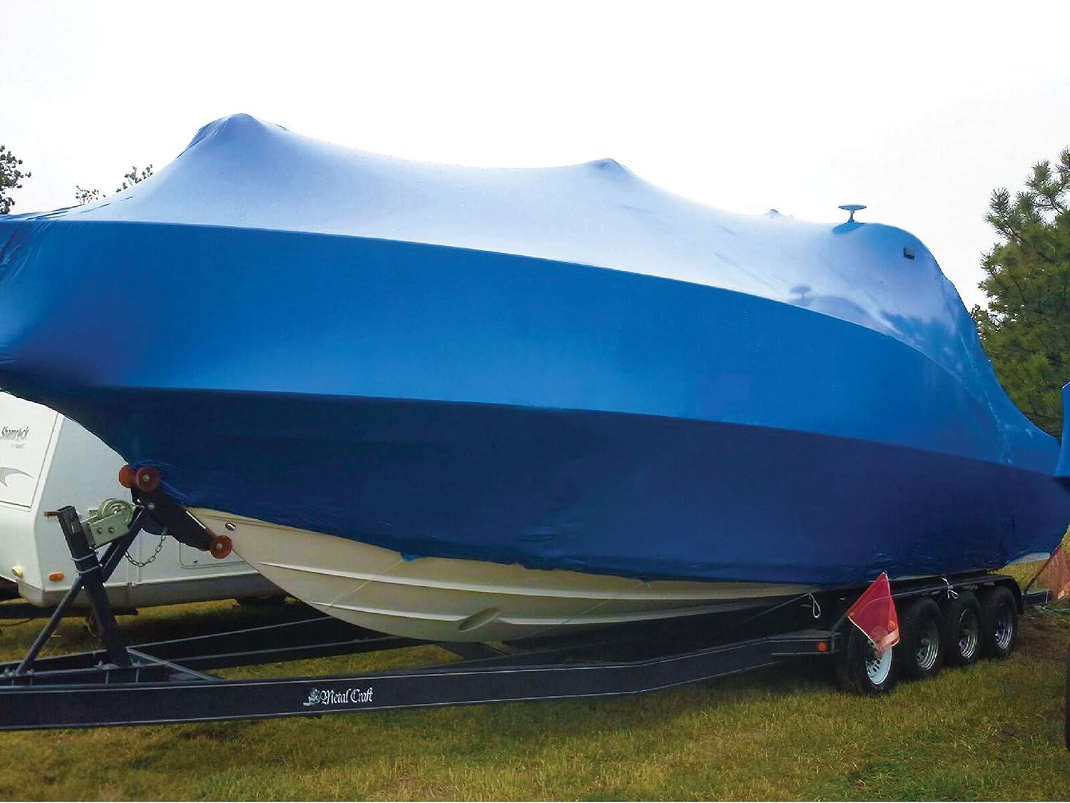 Dr. Shrink DS147128B 14ft x 128ft 7 Mil Blue Shrink Wrap Film – Marine Storage Cover Material with UV Protection - Image 2