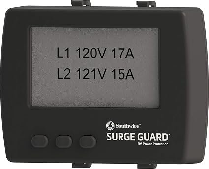 Southwire 40301 Surge Guard Wireless Display – Remote RV Power Monitor with Real-Time Voltage and Amp Readings