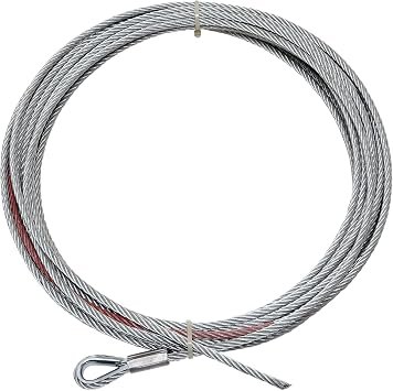 Superwinch 8924640 Wire Rope Assembly for S7500 Winch – Replacement Steel Cable with Recovery Hook