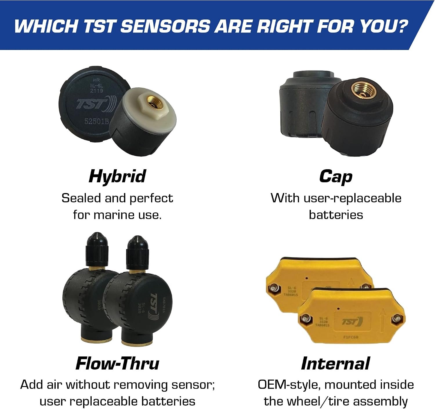 Truck System Technologies TST507FT4C 507 Series TPMS System – 4 Flow-Through Sensors, 3.5in Color Display, Repeater Included - Image 2