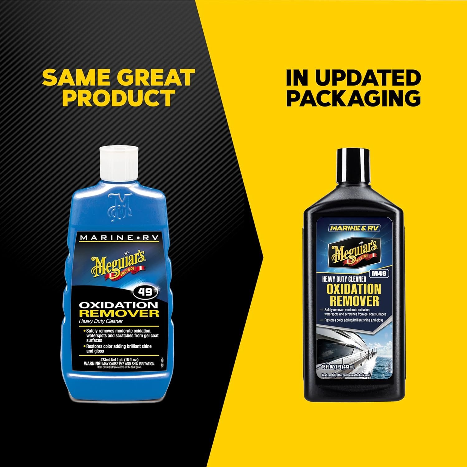 Meguiar's M4916 Marine/RV Heavy Duty Oxidation Remover – 16 oz Fiberglass Restorer for Severe Oxidation and Surface Stains - Image 3
