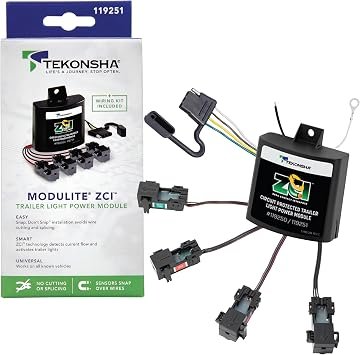 Tekonsha 119251 ZCI Universal T-Connector – Zero Contact Interface Powered Trailer Wiring Harness System