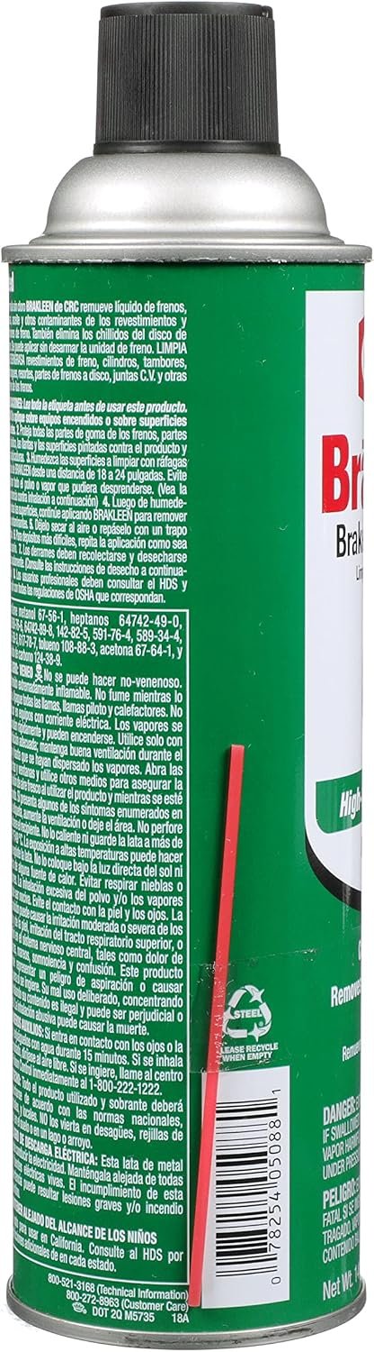 CRC Brakleen 5088 Non-Chlorinated Brake Cleaner – 15 oz Fast-Drying Residue-Free Brake Parts Aerosol - Image 3