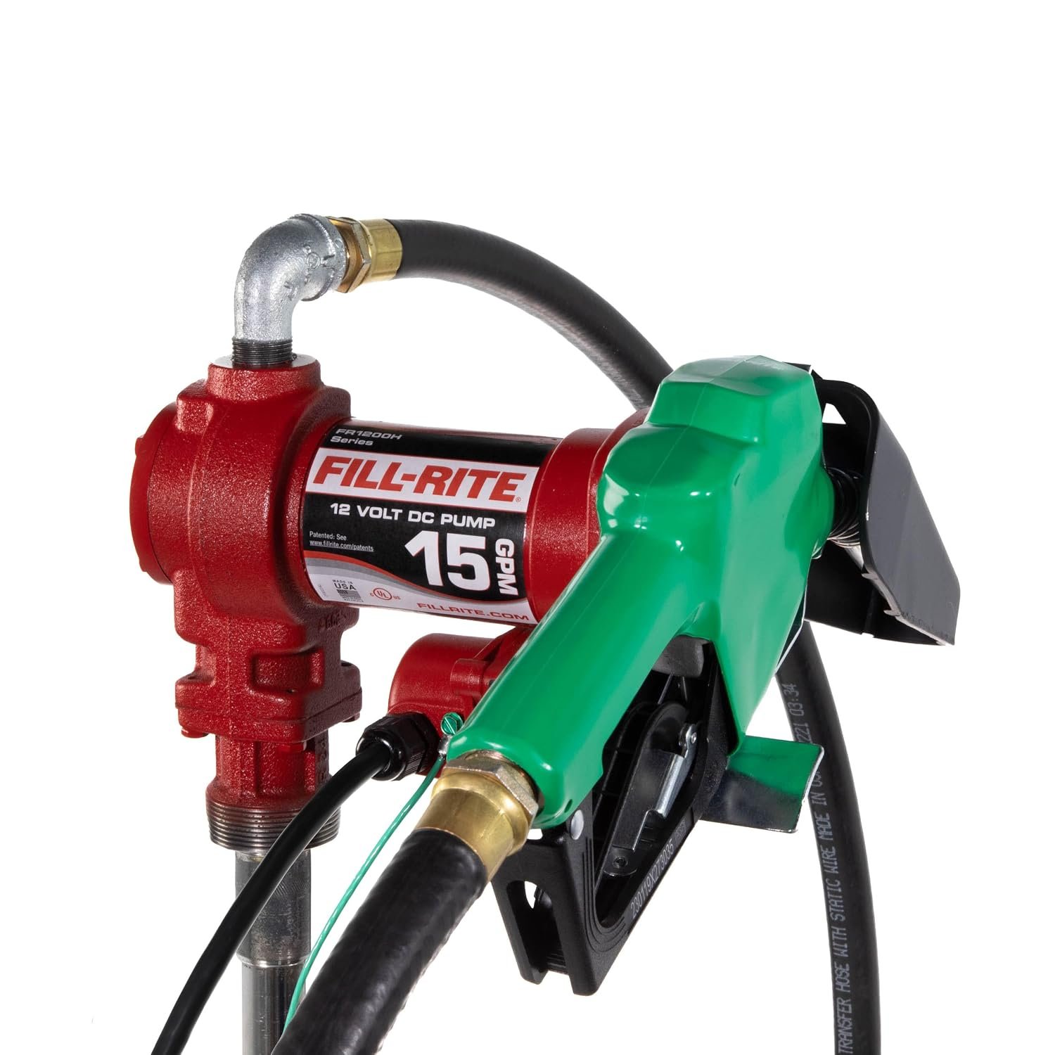 Fill-Rite FR1210HA1 12V DC Fuel Transfer Pump – 15 GPM Compact Pump with Suction Pipe for Transfer Tank Applications - Image 2