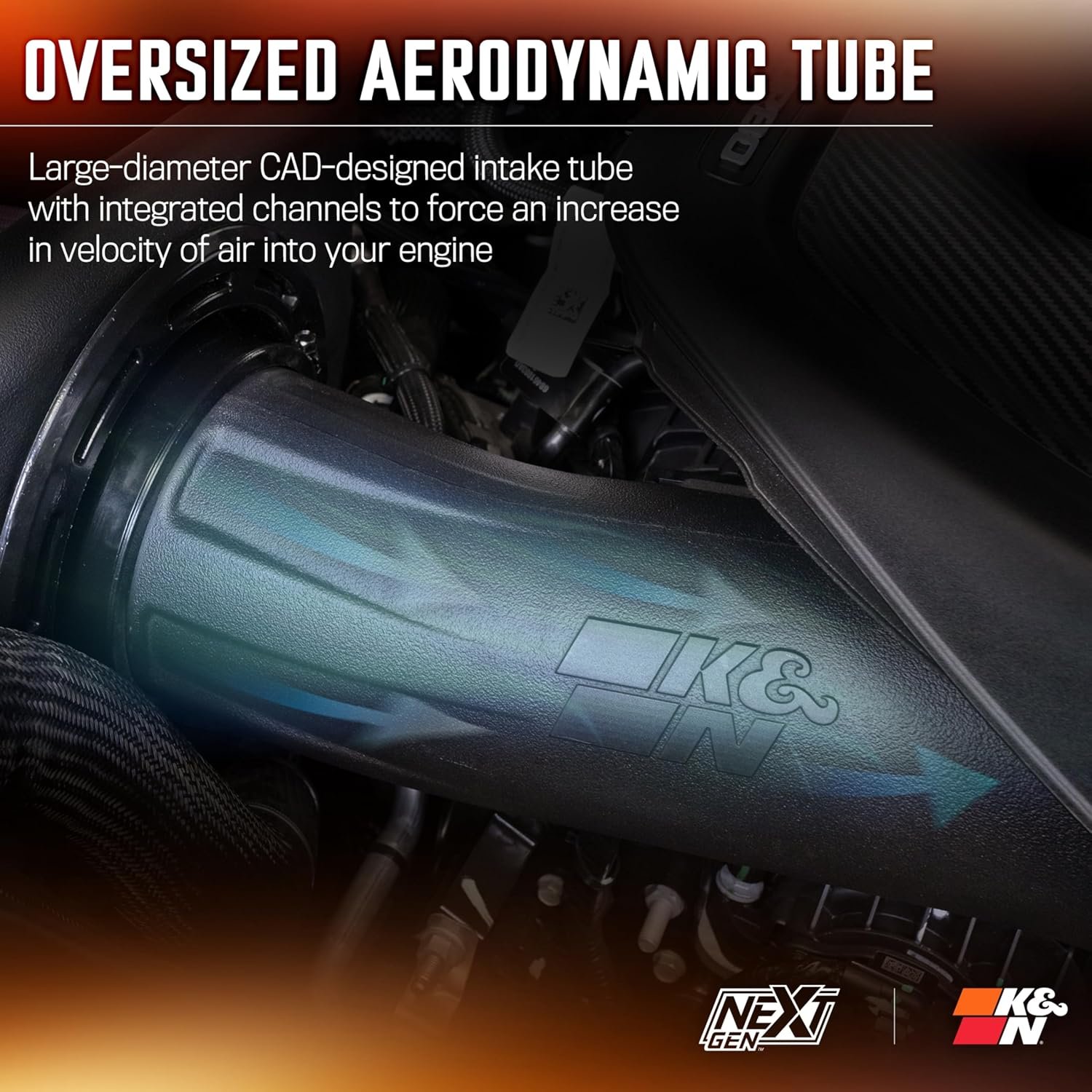 K&N 50-1598 NextGen Cold Air Intake System – High-Flow Cotton Filter for 2025 Ram 1500 3.0L Hurricane Twin Turbo - Image 6