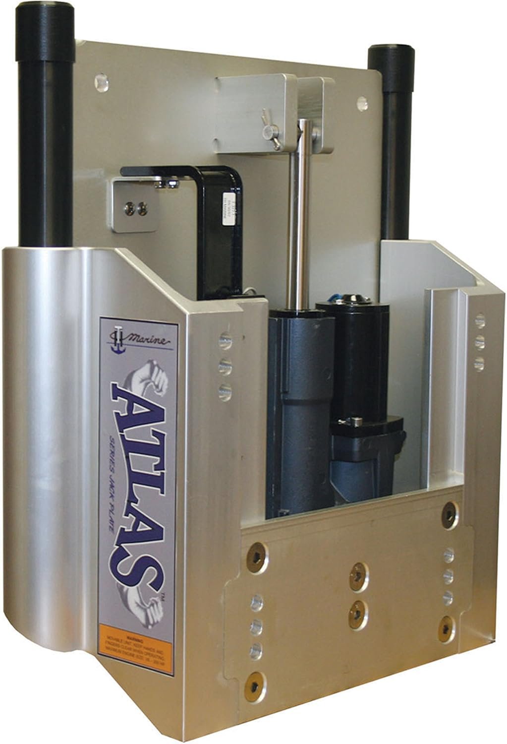 T-H Marine AHJ12VDP Atlas Hydraulic Jack Plate – 12in Setback – Polished Aluminum Finish – Hydraulic Outboard Adjustment