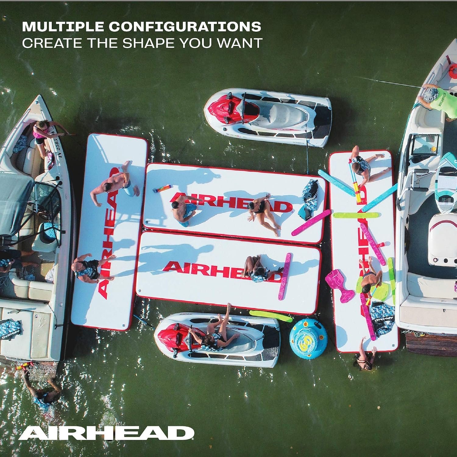 Airhead AHWMA15 Watermat Air – 15ft Inflatable Floating Water Mat with Drop-Stitch Construction and Carry Bag - Image 6