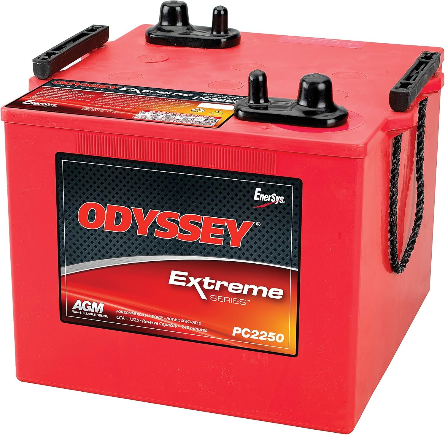 ODYSSEY ODS-AGM6M PC2250 AGM Battery – Group 6M Marine Battery with 1300 MCA and Deep-Cycle Performance