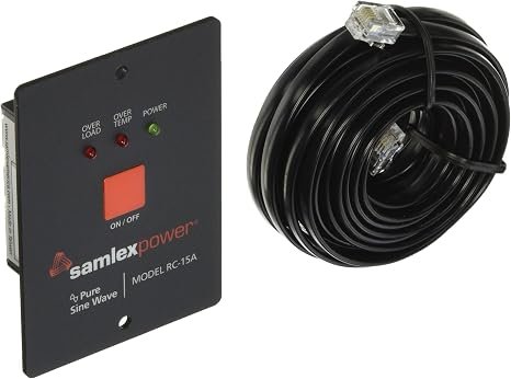 Samlex RC-15A Remote Control – Wired Remote Panel for PST and SSW Series Inverters with LED Status Monitoring