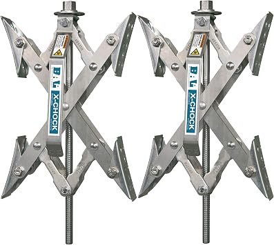 BAL Norco 28012 X-Chock Tire Locking System – Dual Wheel RV Stabilizer Chock Pair with Locking Capability