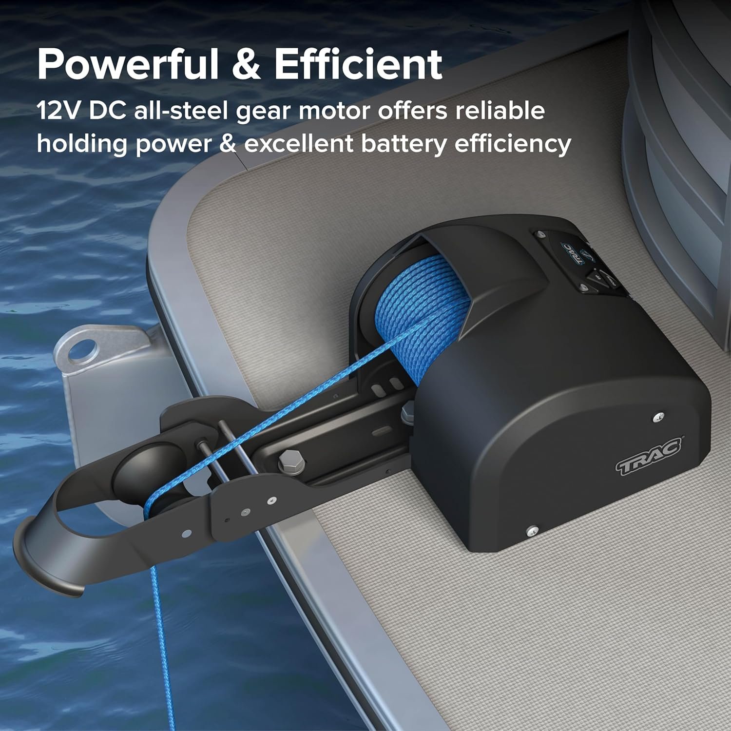 Camco Marine 69003 Pontoon 35-G3 Anchor Winch – Automatic Pontoon Boat Anchor System - Image 4