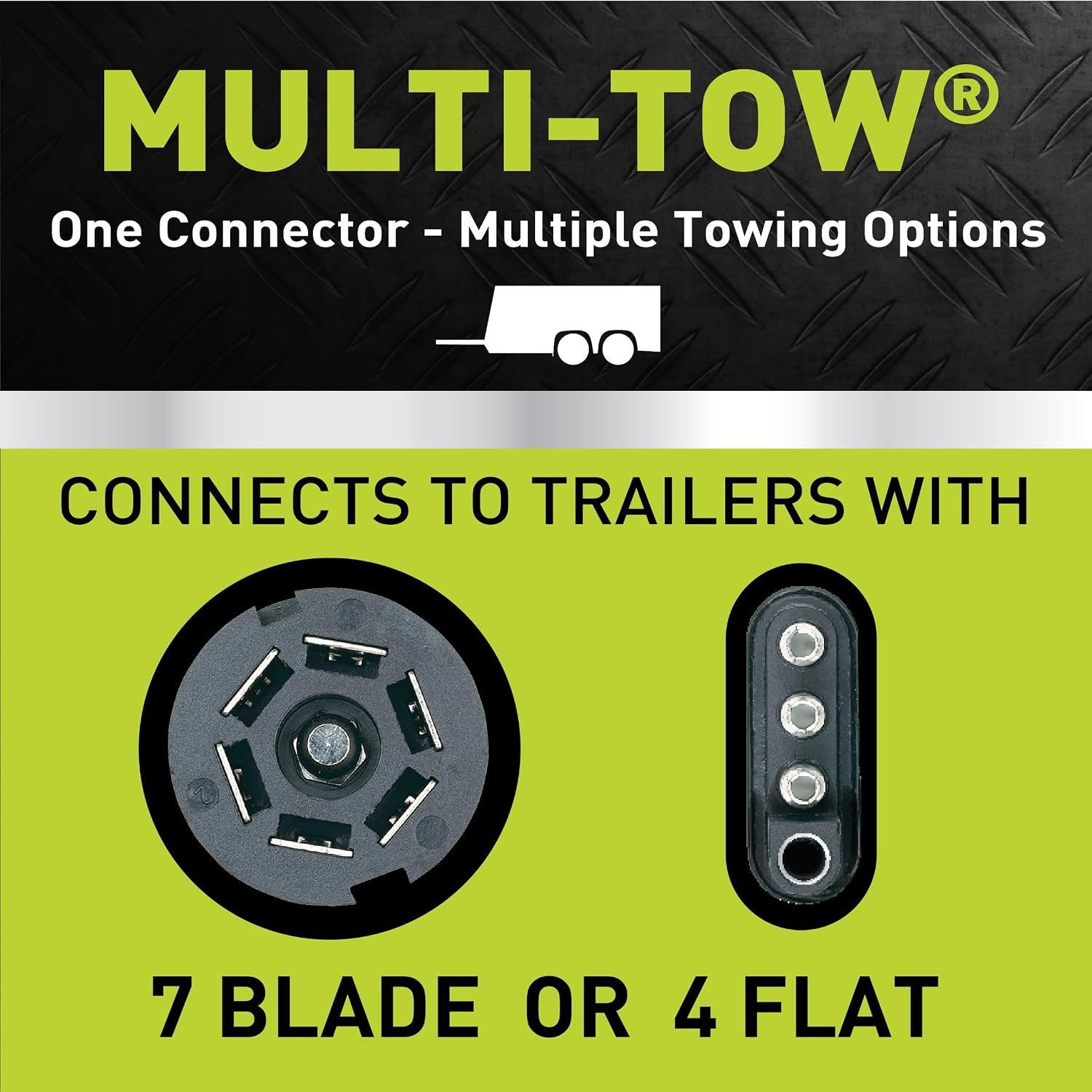 Hopkins Endurance 40920 Multi-Tow Connector – 7 Blade and 4 Flat Twist Mount Trailer Wiring Adapter - Image 4