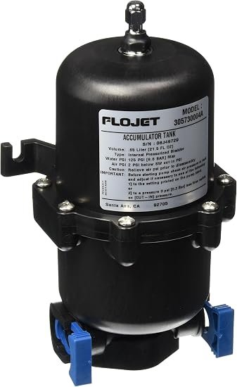 Flojet 305730004A Accumulator Tank – 0.75 Liter Water System Pressure Tank for RV and Marine Applications