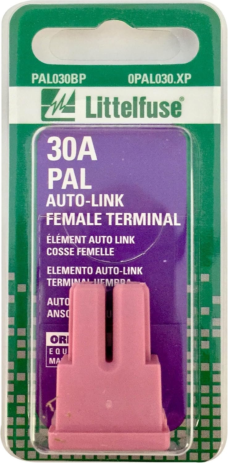 Littelfuse PAL030BP PAL Auto Link Fuse – 30A Current Rating, Female Terminal Design, 32V Automotive Circuit Protection - Image 2